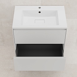 Style Line Тумба с раковиной Лима 70 Plus подвесная эмаль белая матовая – фотография-7